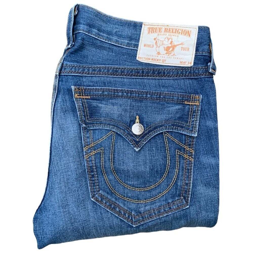 Vintage True Religion Jeans Size 36 RICKY QT Blue